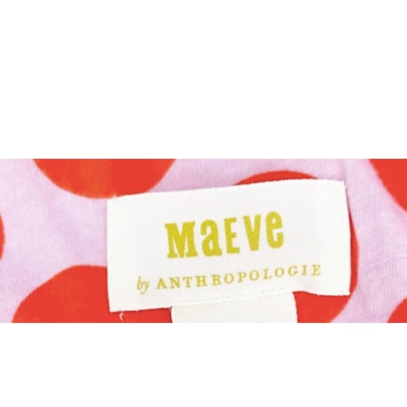 Anthropologie Maeve Women Big Polka Dot Top Size S Short Sleeve T-Shirt - Picture 4 of 4